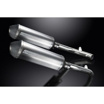 Delkevic slip-on kit X-Oval Titanium 343mm zonder e-keur - VTR1000SP2 (2002-2010)