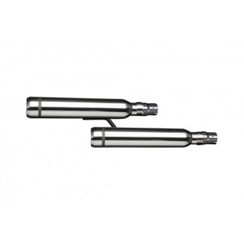 Delkevic slip-on kit Round RVS 410mm zonder e-keur - VTX1300R 05-07, VTX1300S 03-07