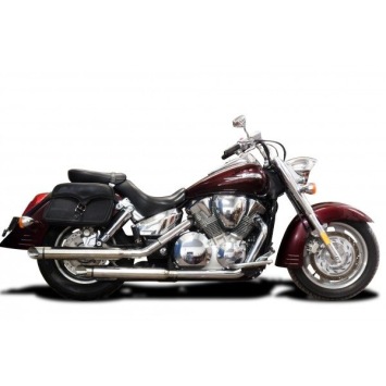 Delkevic slip-on kit Round RVS 550mm zonder e-keur - VTX1300R 05-07, VTX1300S 03-07