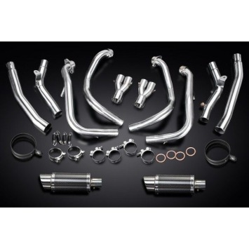 Delkevic volledig systeem Round Carbon 200mm zonder e-keur - GSX1300R HAYABUSA 2008-2019