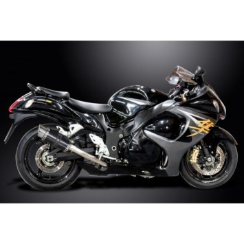 Delkevic volledig systeem Round Carbon 200mm zonder e-keur - GSX1300R HAYABUSA 2008-2019