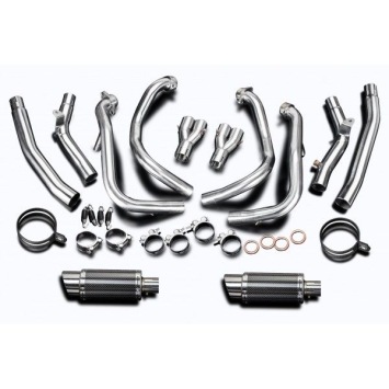 Delkevic volledig systeem Round Carbon 200mm zonder e-keur - GSX1300R HAYABUSA 2008-2019