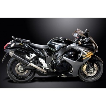 Delkevic volledig systeem Round Carbon 350mm zonder e-keur - GSX1300R HAYABUSA 2008-2019