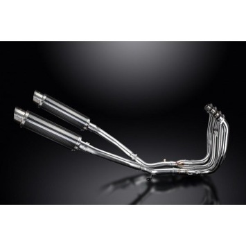 Delkevic volledig systeem Round Carbon 350mm zonder e-keur - GSX1300R HAYABUSA 2008-2019