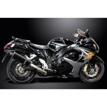 Delkevic volledig systeem Oval Carbon 350mm zonder e-keur - GSX1300R HAYABUSA 2008-2019