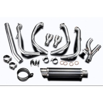 Delkevic volledig systeem Round Carbon 350mm zonder e-keur - GSX1300R HAYABUSA 2008-2019