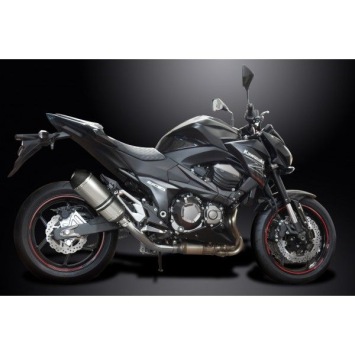 Delkevic slip-on kit X-Oval Titanium 260mm zonder e-keur - Z800 (2013-2016)