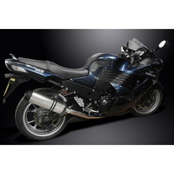 Delkevic slip-on kit X-Oval Titanium 343mm zonder e-keur - ZZR1400/ZX14 (2006-2007)