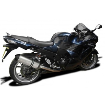 Delkevic slip-on kit X-Oval Titanium 343mm zonder e-keur - ZZR1400/ZX14 (2006-2007)