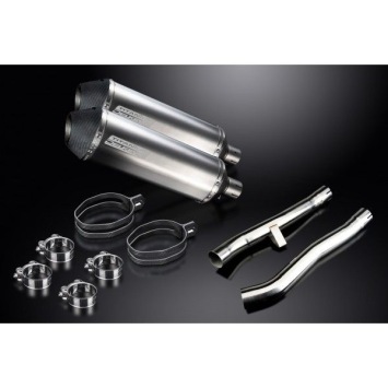 Delkevic slip-on kit X-Oval Titanium 343mm zonder e-keur - GSX1400 K2-K4 (2001-2004)