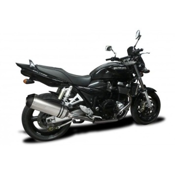 Delkevic slip-on kit X-Oval Titanium 343mm zonder e-keur - GSX1400 K2-K4 (2001-2004)