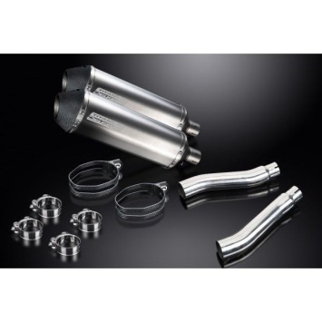 Delkevic slip-on kit X-Oval Titanium 343mm zonder e-keur - TRX850 (1996-1999)