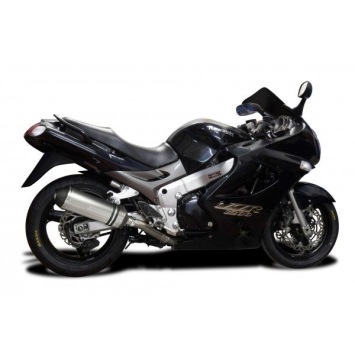 Delkevic slip-on kit X-Oval Titanium 343mm zonder e-keur - ZZR1200 (2002-2005)