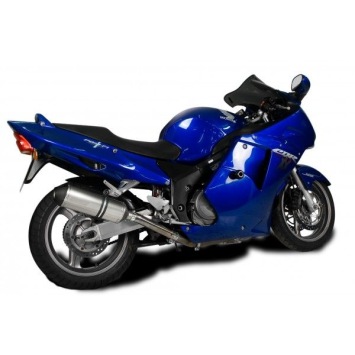 Delkevic slip-on kit X-Oval Titanium 343mm zonder e-keur - X11 CB1100SF (1999-2002)