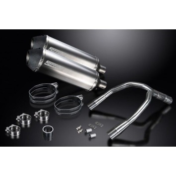 Delkevic slip-on kit X-Oval Titanium 343mm zonder e-keur - CB900F HORNET (2001-2009)