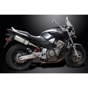Delkevic slip-on kit X-Oval Titanium 343mm zonder e-keur - CB900F HORNET (2001-2009)