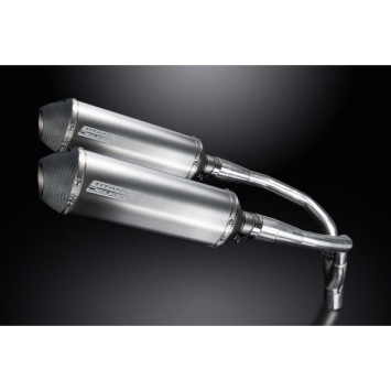 Delkevic slip-on kit X-Oval Titanium 343mm zonder e-keur - CB900F HORNET (2001-2009)