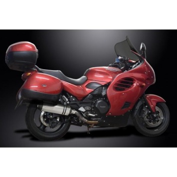 Delkevic slip-on kit X-Oval Titanium 343mm zonder e-keur - Trophy 900 (1996-2002)