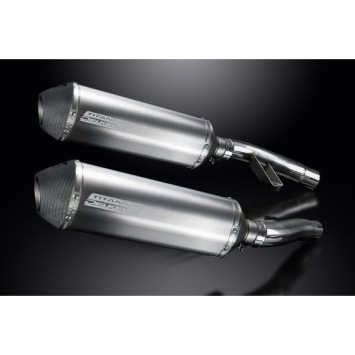 Delkevic slip-on kit X-Oval Titanium 343mm zonder e-keur - Trophy 900 (1996-2002)