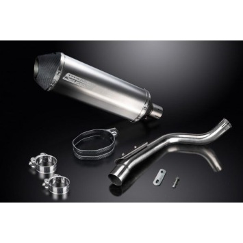 Delkevic slip-on kit X-Oval Titanium 343mm zonder e-keur - CB600F HORNET (1998-2002)