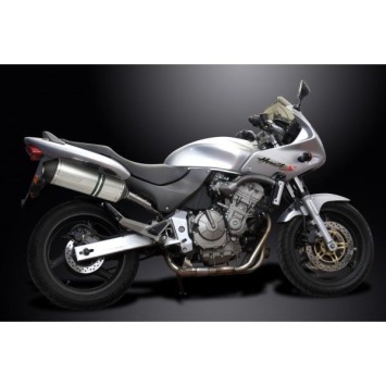 Delkevic slip-on kit X-Oval Titanium 343mm zonder e-keur - CB600F HORNET (1998-2002)