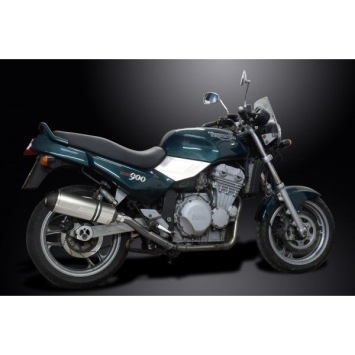 Delkevic slip-on kit X-Oval Titanium 343mm zonder e-keur - Trophy 1200 (1991-1993)