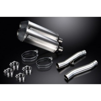 Delkevic slip-on kit X-Oval Titanium 343mm zonder e-keur - Trident 750 (1994-1998)