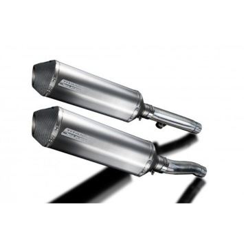 Delkevic slip-on kit X-Oval Titanium 343mm zonder e-keur - Trident 750 (1994-1998)