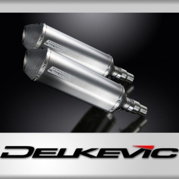 Delkevic slip-on kit X-Oval Titanium 343mm zonder e-keur - Speed Triple 1050 (2011-2014)