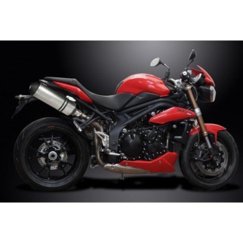 Delkevic slip-on kit X-Oval Titanium 343mm zonder e-keur - Speed Triple 1050 (2011-2014)