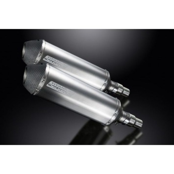 Delkevic slip-on kit X-Oval Titanium 343mm zonder e-keur - Speed Triple 1050 (2011-2014)