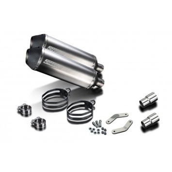 Delkevic slip-on kit X-Oval Titanium 343mm zonder e-keur - Speed Triple 1050 (2011-2014)