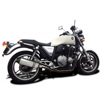 Delkevic slip-on kit X-Oval Titanium 343mm zonder e-keur - CB1100A (2013-2017)