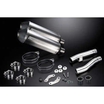 Delkevic slip-on kit X-Oval Titanium 343mm zonder e-keur - Zephyr 1100 ZR1100B (1996-1997)