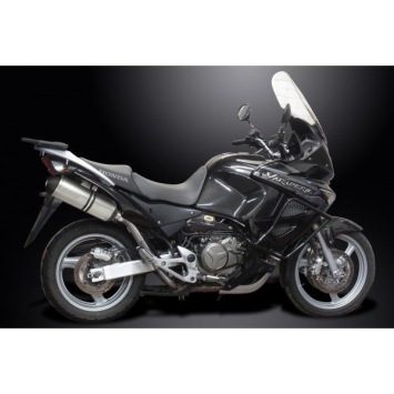 Delkevic slip-on kit X-Oval Titanium 343mm zonder e-keur - XL1000V Varadero (1999-2014)