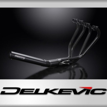 Delkevic volledig systeem Short Straight RVS 350mm zonder e-keur - CB550K (1977-1978)