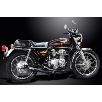 Delkevic volledig systeem Short Straight RVS 350mm zonder e-keur - CB550K (1977-1978)