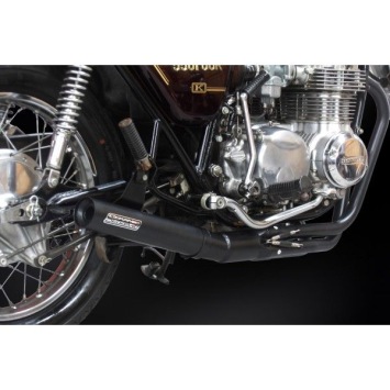 Delkevic volledig systeem Short Straight RVS 350mm zonder e-keur - CB550K (1977-1978)