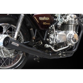 Delkevic volledig systeem Megaphone RVS 550mm zonder e-keur - CB550K (1977-1978)