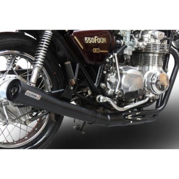 Delkevic volledig systeem Megaphone RVS 550mm zonder e-keur - CB550K (1977-1978)