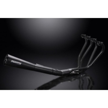 Delkevic volledig systeem Megaphone RVS 550mm zonder e-keur - CB550F Supersport (1975-1977)