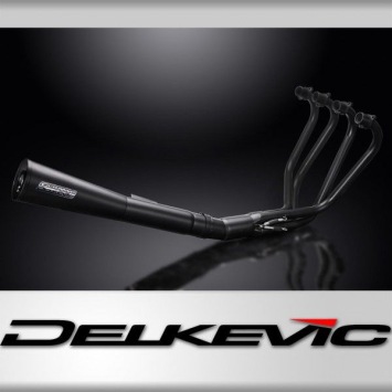 Delkevic volledig systeem Megaphone RVS 550mm zonder e-keur - CB550K FOUR (1974-1976)