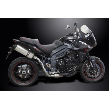 Delkevic slip-on kit X-Oval Titanium 343mm zonder e-keur - Tiger Sport 1050 (2013-2017)