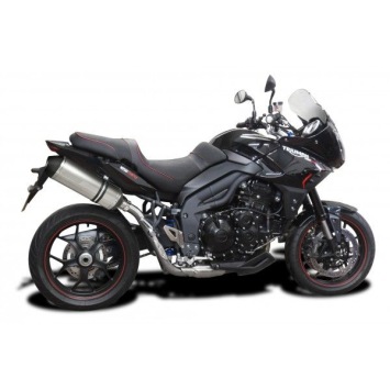 Delkevic slip-on kit X-Oval Titanium 343mm zonder e-keur - Tiger Sport 1050 (2013-2017)