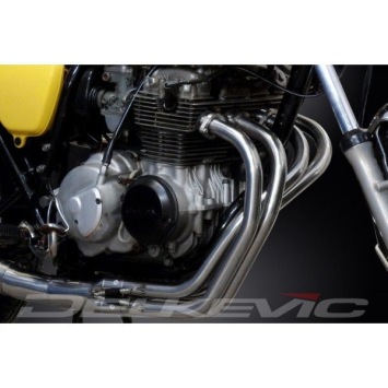 Delkevic volledig systeem Megaphone RVS 550mm zonder e-keur - CB400F CB400 Four (1975-1977)