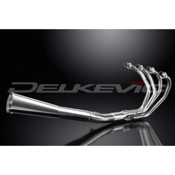 Delkevic volledig systeem Megaphone RVS 550mm zonder e-keur - CB400F CB400 Four (1975-1977)
