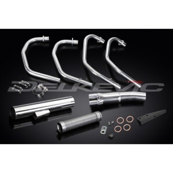 Delkevic volledig systeem Short Straight RVS 350mm zonder e-keur - CB400F CB400 Four (1975-1977)