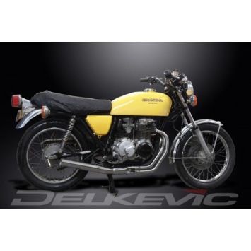 Delkevic volledig systeem Short Straight RVS 350mm zonder e-keur - CB400F CB400 Four (1975-1977)