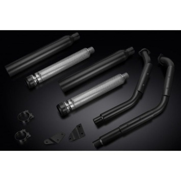 Delkevic volledig systeem Round RVS 550mm zonder e-keur - VL800 Intruder Volusia (2001-2016)