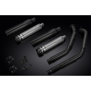 Delkevic volledig systeem Round RVS 410mm zonder e-keur - VL800 Intruder Volusia (2001-2016)